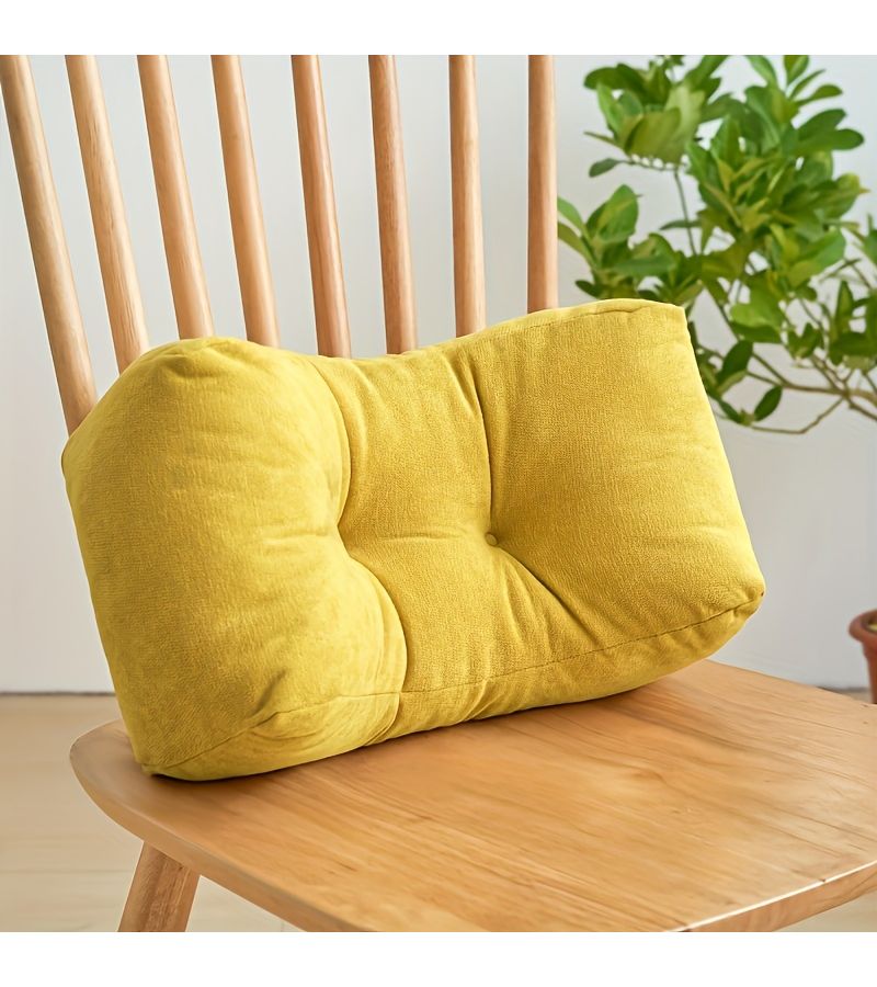 Orange Ergonomic Lumbar Cushion For Sitting And Napping Support - Image 2