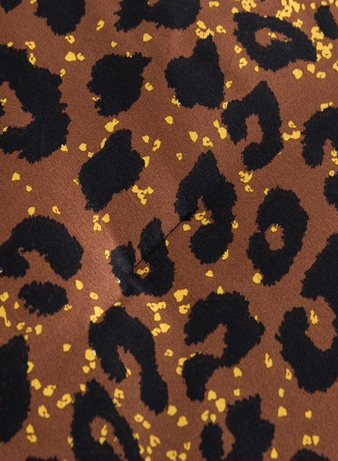 Caressma Safari Leopard Cheetah Print Brown Comforter Set, Full Size 3 Pieces for All Seasons, Untamed Wilderness Style Comforter with Pillowshams, Ultra Soft Microfiber - Image 4