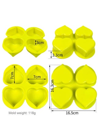 Lemon yellow heart shape