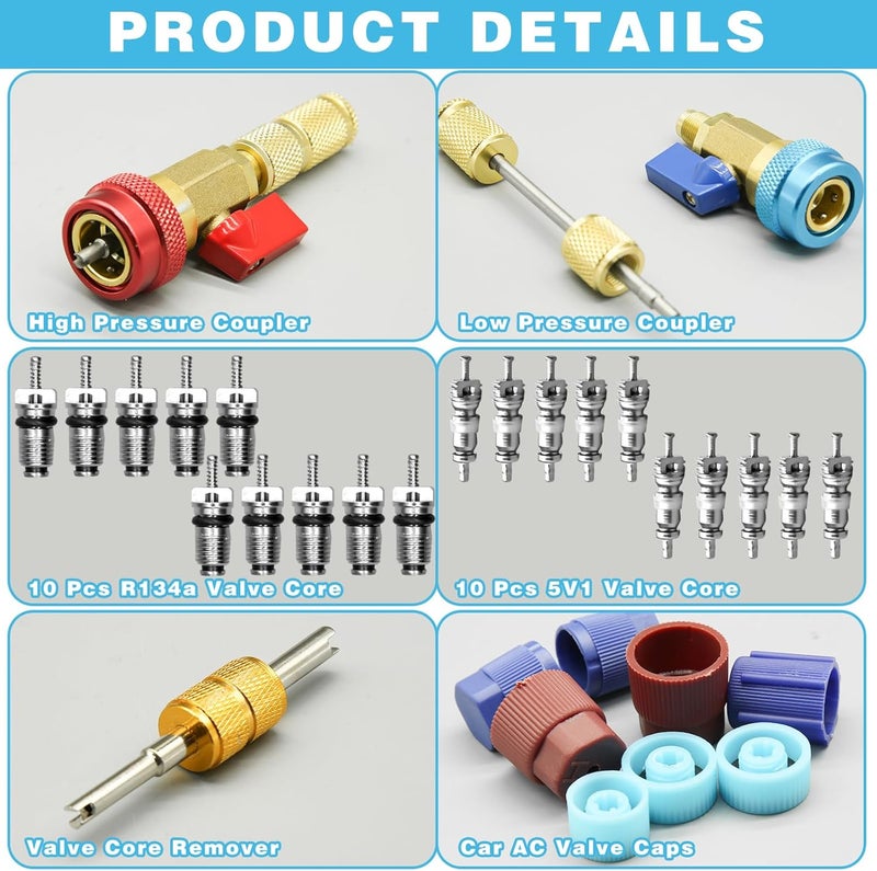 CANIPHA 31Pcs R134A Valve Core Removal Tool Set - Image 3