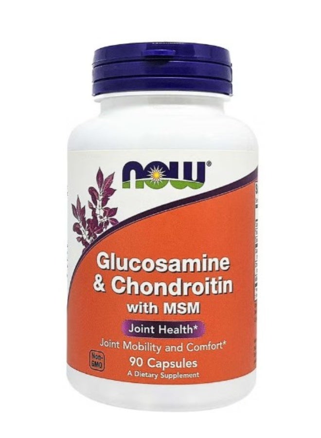 Now Glucosamine & Chondroitin With MSM Capsules, Pack of 90's