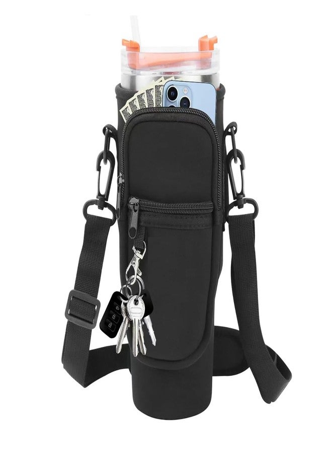 Newvent® Tumbler Holder Cover with Phone Pouch and Adjustable Strap Stanley Tumbler Bag for 40oz / 30oz (Pack of 1, Multicolour) - Image 1