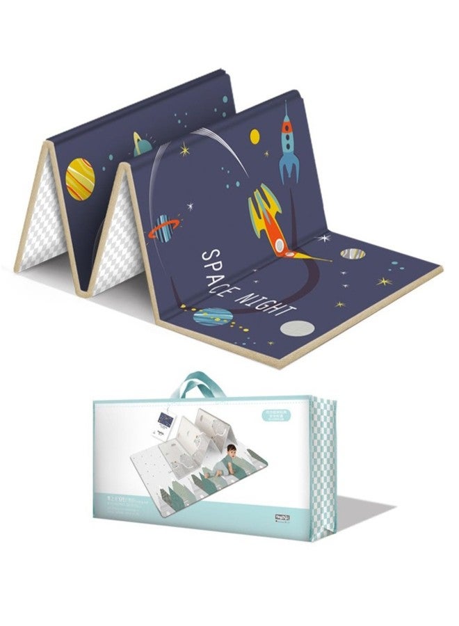 STOFFIER GARTEN STOFFIER GARTREN Space Night Foldable Baby Play Mat | Safe Foam Playmat for Tummy Time | Play Pens & Toddlers | Waterproof | Double-Sided Design - Image 1