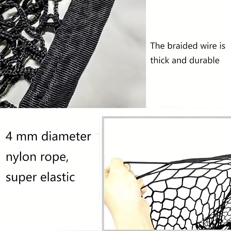 Trunk Cargo Net Compatible with 2020-2025 Cadillac XT6, Black Nylon, Hook Fastener - Image 4