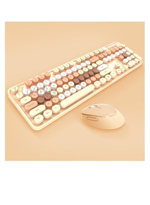 Wireless Keyboard Mouse Color Girl Punk Keyboard Office Suite