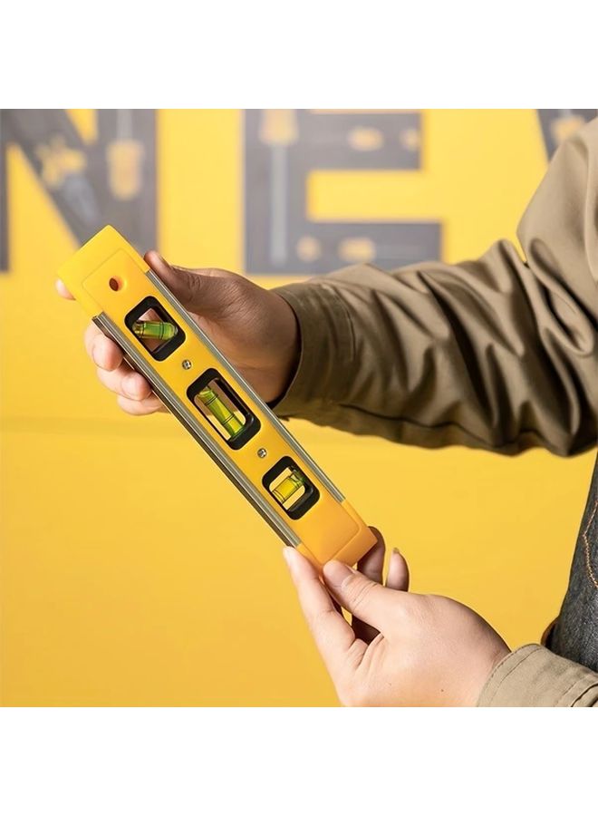 مستوى الروح المغناطيسي 3 في 1 متين من سبائك الألومنيوم شعاع أصفر سهل القراءة - Image 2