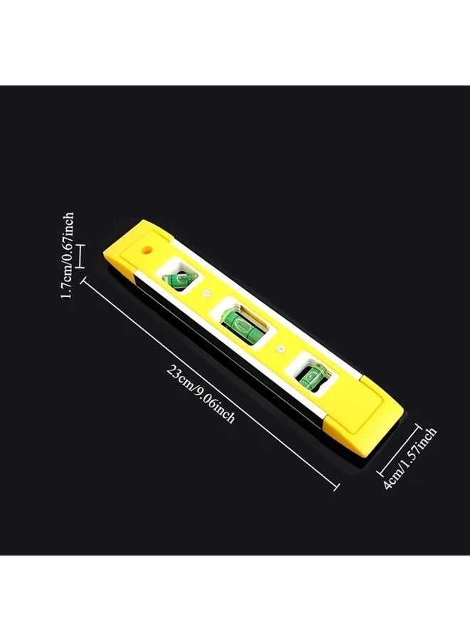 مستوى الروح المغناطيسي 3 في 1 متين من سبائك الألومنيوم شعاع أصفر سهل القراءة - Image 3