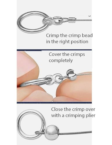Adabele 200pcs Crimp Bead Knot Cover End Caps 3mm (0.12 Inch) Small Crimp Cover Sterling Silver Plated Copper Brass for DIY Craft Jewelry Making CF9-3 - Image 5