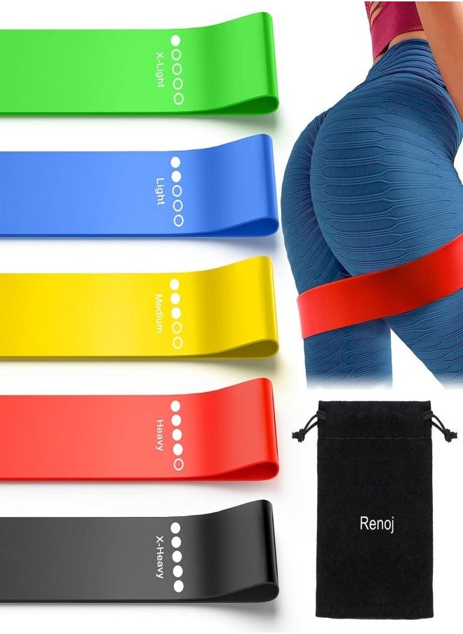 Flyview Resistance Bands Set, 5pcs Assorted Pounds Strength Training Exercise Resistance Loops Stretch Bands, Gym Fitness Yoga Workout Resistance Loops Bands for Arm Legs and hips  - Image 5