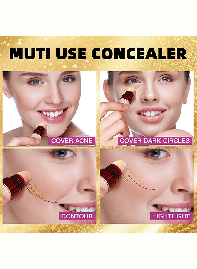Ushas Full Cover Eraser Concealer, 24H Long-Lasting Waterproof Liquid Concealer, High Coverage for Dark Circles, Acne Scars, Blemishes, All Skin Types #01 - Image 5