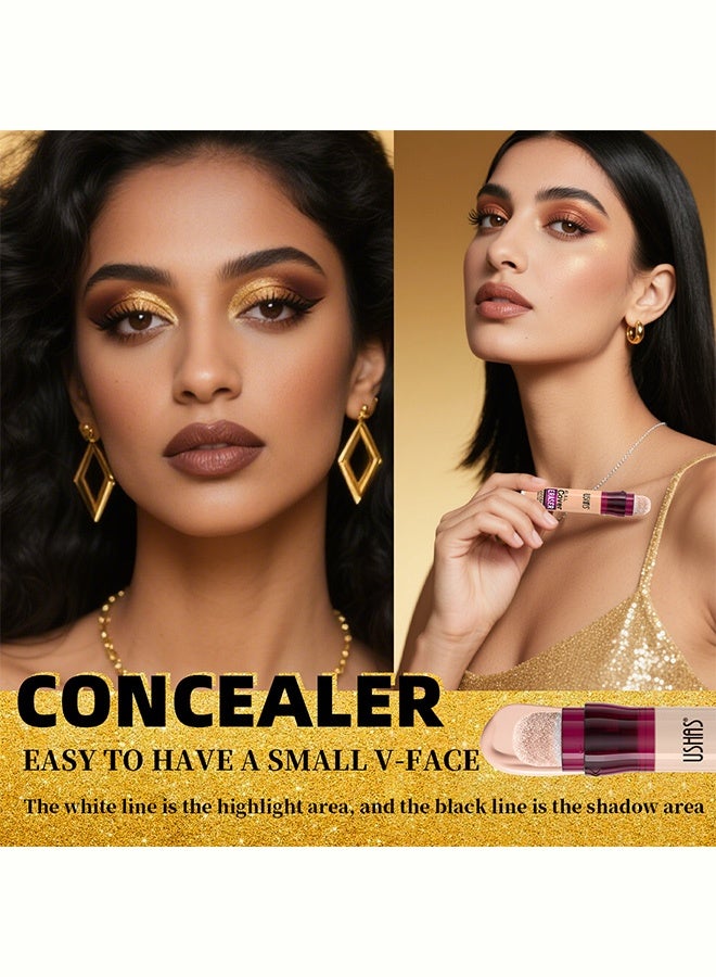 Ushas Full Cover Eraser Concealer, 24H Long-Lasting Waterproof Liquid Concealer, High Coverage for Dark Circles, Acne Scars, Blemishes, All Skin Types #01 - Image 3