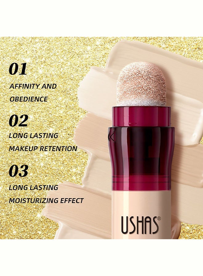 Ushas Full Cover Eraser Concealer, 24H Long-Lasting Waterproof Liquid Concealer, High Coverage for Dark Circles, Acne Scars, Blemishes, All Skin Types #01 - Image 4