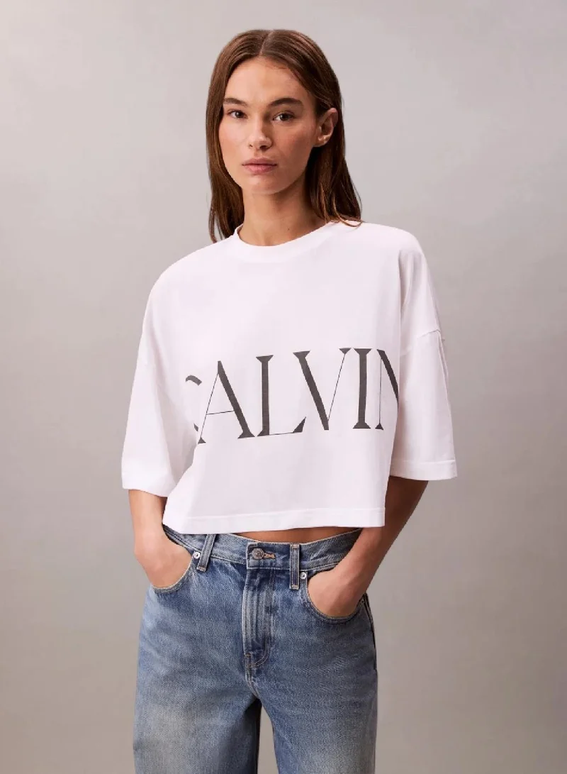 Cropped Graphic Logo T-Shirt