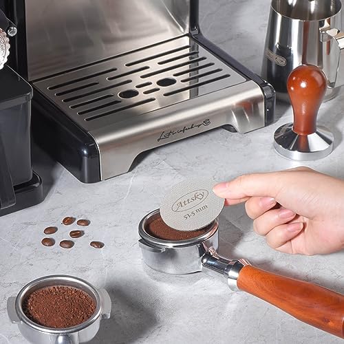 Attsky 53.5mm Espresso Puck Screen, Espresso Filter for 54mm Portafilter Filter Basket, Reusable Espresso Screen with 1.7mm Thickness 150μm 316 Stainless Steel - Image 3