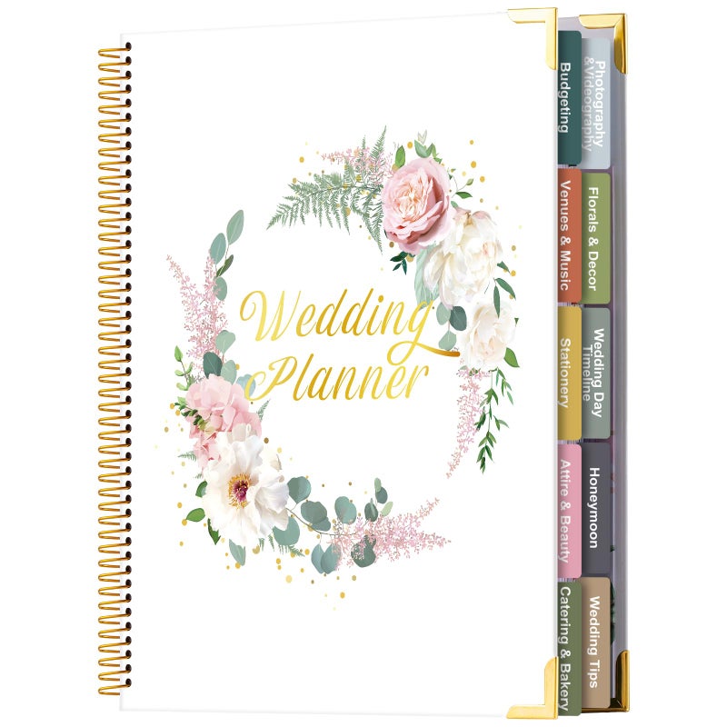 VinTS 176 Pages Wedding Planner,Wedding Planner Book and Organizer,9" x 11" Hardcover Engagement Wedding Planner Gift for Couples,Brides - Image 1