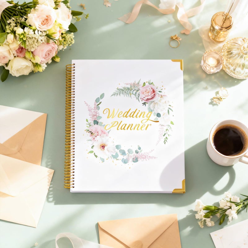VinTS 176 Pages Wedding Planner,Wedding Planner Book and Organizer,9" x 11" Hardcover Engagement Wedding Planner Gift for Couples,Brides - Image 5