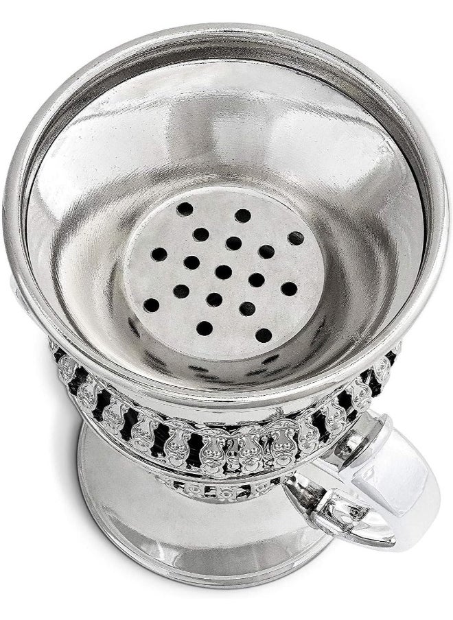 SAQOWARE - Saqoware Premium Metal Frankincense Resin Incense Burner, Incense Censer, Portable Bakhoor Burner, Charcoal Bakhoor Burner, Myrrh Burner with Tongs for Yoga, Spa Aromatherapy - Image 1