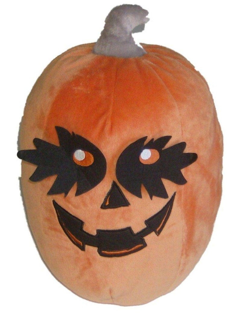 Plush Pumpkins Halloween Pumpkin Shaped JackoLantern Throw Pillow Plush Accent Cushion 