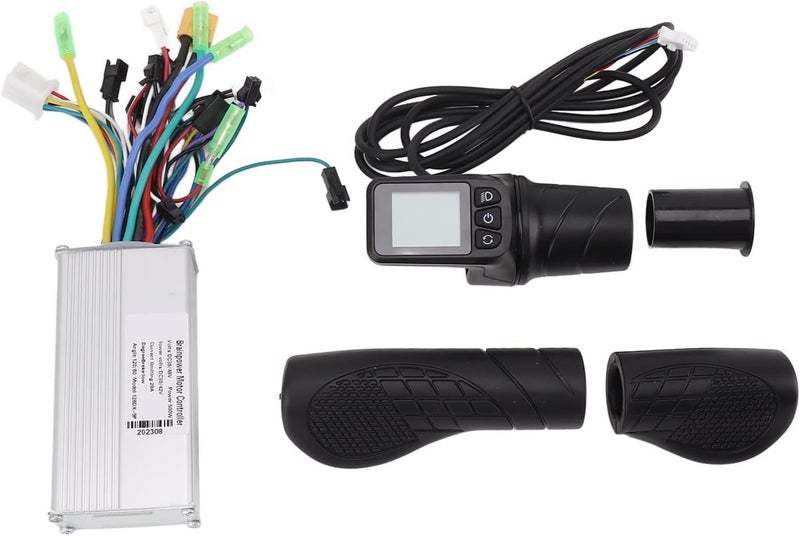 klarako Motor Brushless Controller, 36V 48V 500W Waterproof Brushless Motor Speed Controller with 128DX Half Twist Throttle Grip & LCD Display Panel for Electric Bicycle, Scooter, Ebike - Image 1
