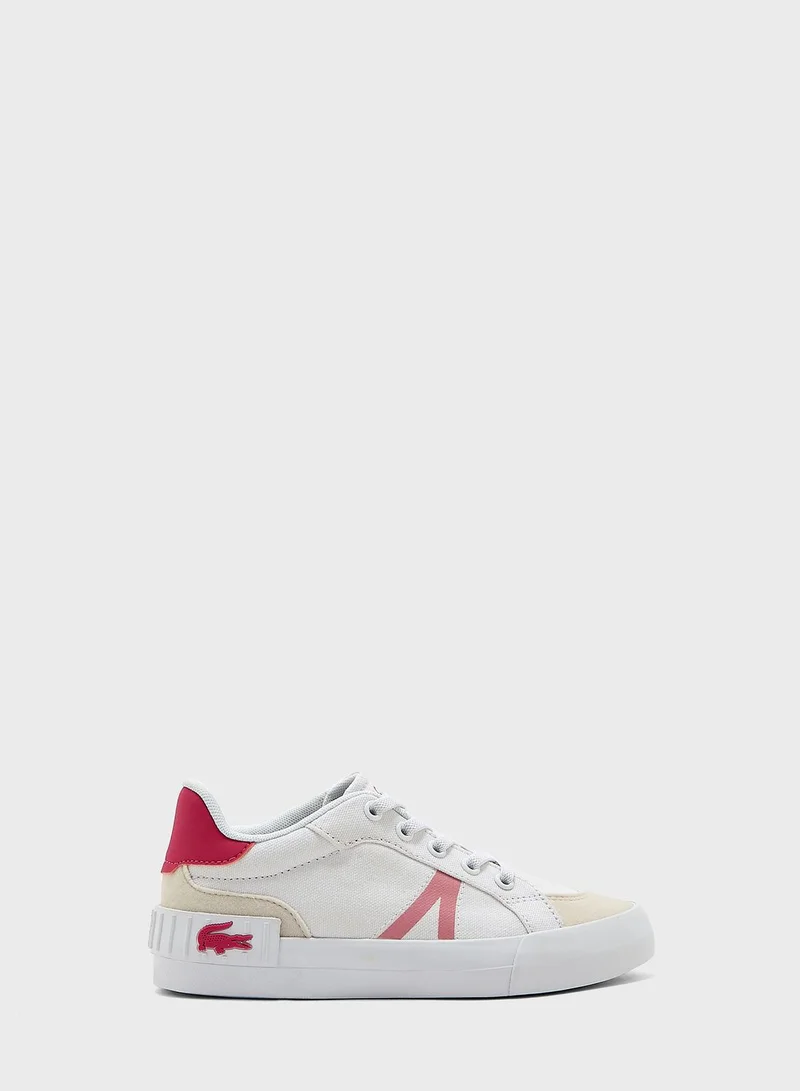 LACOSTE Kids Lace Up Vulcanized Sneakers