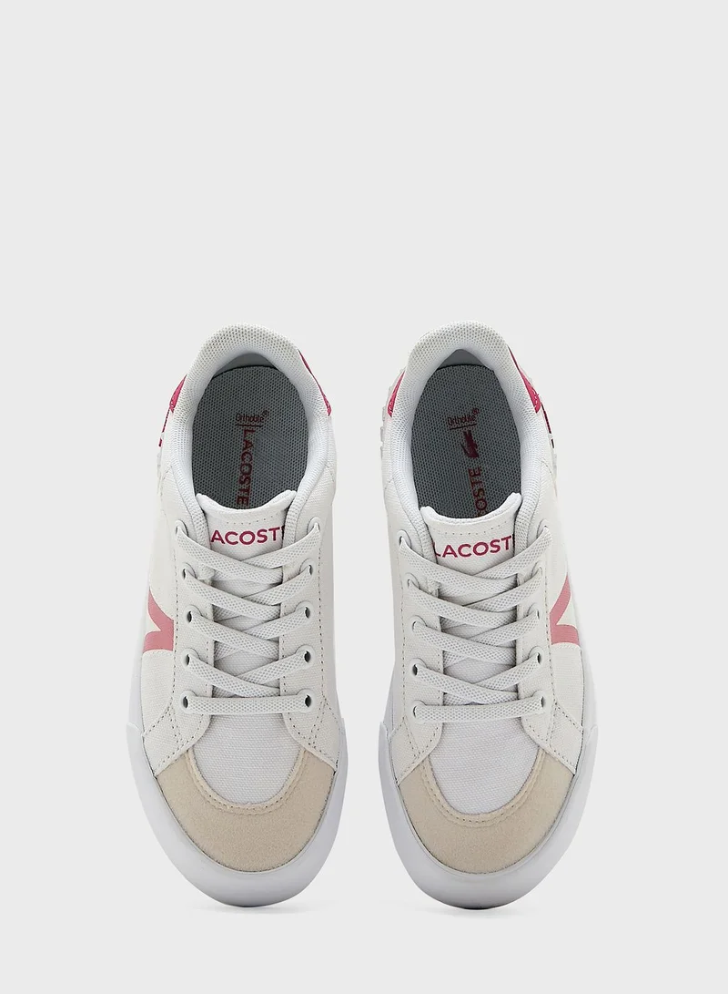 LACOSTE Kids Lace Up Vulcanized Sneakers