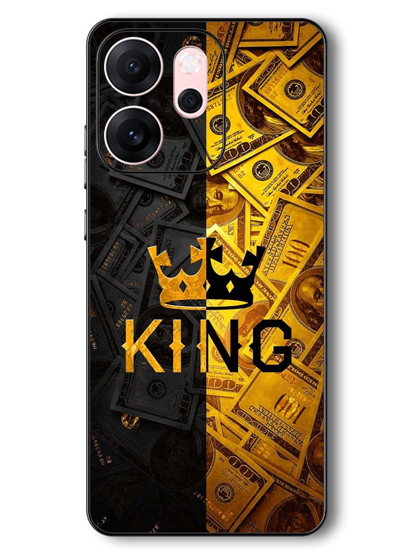 Theodor Case Compatible with Oppo Reno 14 F 6.57 Inch Protection Shockproof Bumper Cover King Gold - Image 1