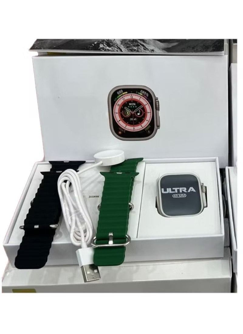 HW - Smart Watch HW8 Ultra Series 8 With Health Fitness Tracker Sport Watch Supports NFC. Also coming with an addition Replacement Band 49MM-Multicolour - Image 1