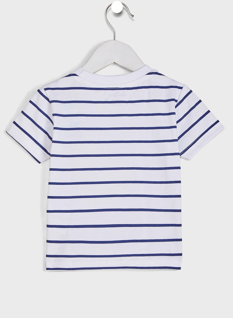 Nautinati Round Neck Striped T-Shirt