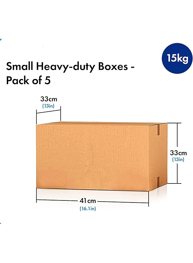 erorex 5Pack Carton Box Cardboard For Moving Shipping And Packing Double Wall 100 Percent Recyclable Corrugated Cardboard Moving Boxes 41X33X33Cm - Image 2