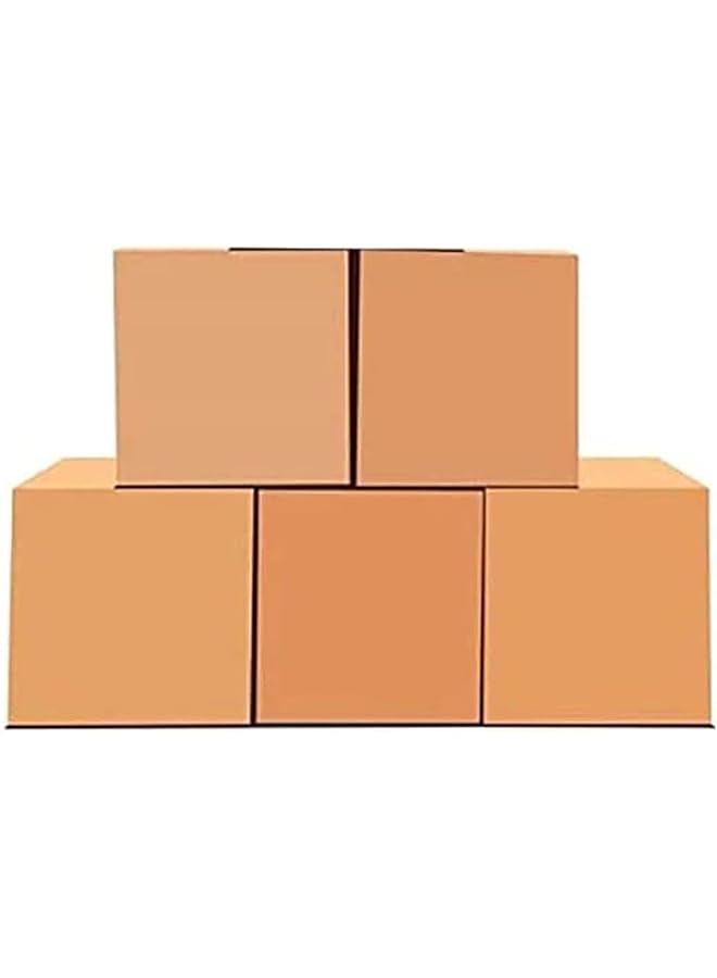 erorex 5Pack Carton Box Cardboard For Moving Shipping And Packing Double Wall 100 Percent Recyclable Corrugated Cardboard Moving Boxes 41X33X33Cm - Image 1