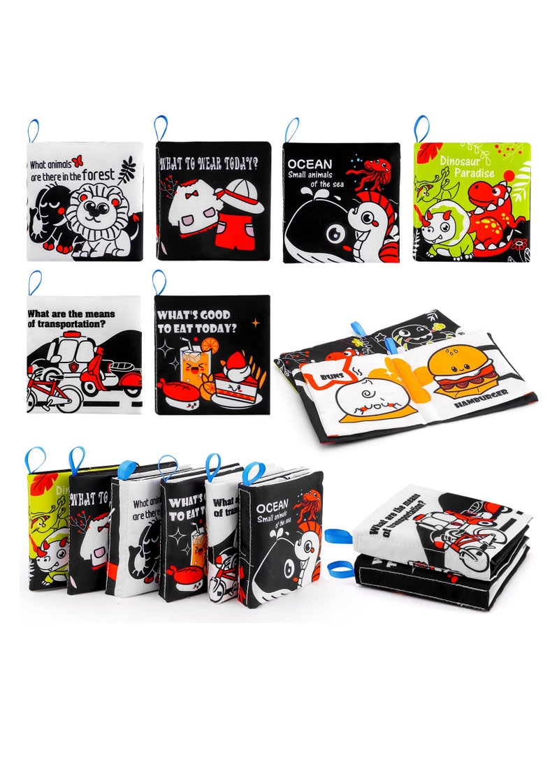 SYOSI Montessori Soft Baby Books Toys, For 0-6 Months & 6-12 Months, Indestructible High Contrast Black and White Baby Book Toys-Crinkle for Newbo, Promote Tummy Time, Infant Baby Boy Girl Gifts - Image 1