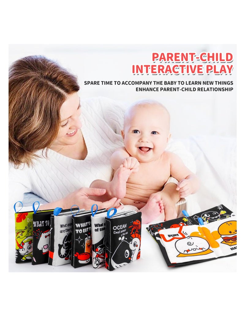 SYOSI Montessori Soft Baby Books Toys, For 0-6 Months & 6-12 Months, Indestructible High Contrast Black and White Baby Book Toys-Crinkle for Newbo, Promote Tummy Time, Infant Baby Boy Girl Gifts - Image 5