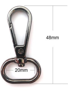 Generic 20 Pcs 3/4" Inside Diameter Oval Ring Lobster Clasp Claw Swivel for Strap Push Gate Lobster Clasps Hooks Swivel Snap Fashion Clips (20Pcs Gunmetal, 3/4 inch)  - Image 2