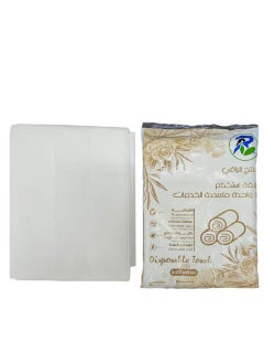 آر اي مناشف صحية للاستخدام مرة واحدة من 25 قطعة ابيض مقاس 160X80 سم  - Image 2