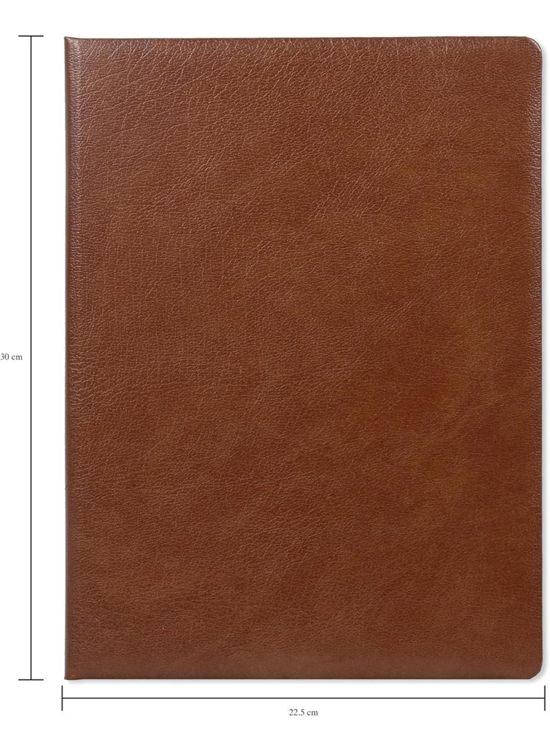 FIS Certificate Folder, Bonded Leather Materials, Padded Cover, Round Corners, Size A4(210x297mm), with A4 Certificate Included, Brown Color-FSCLCERTBLBR - Image 2