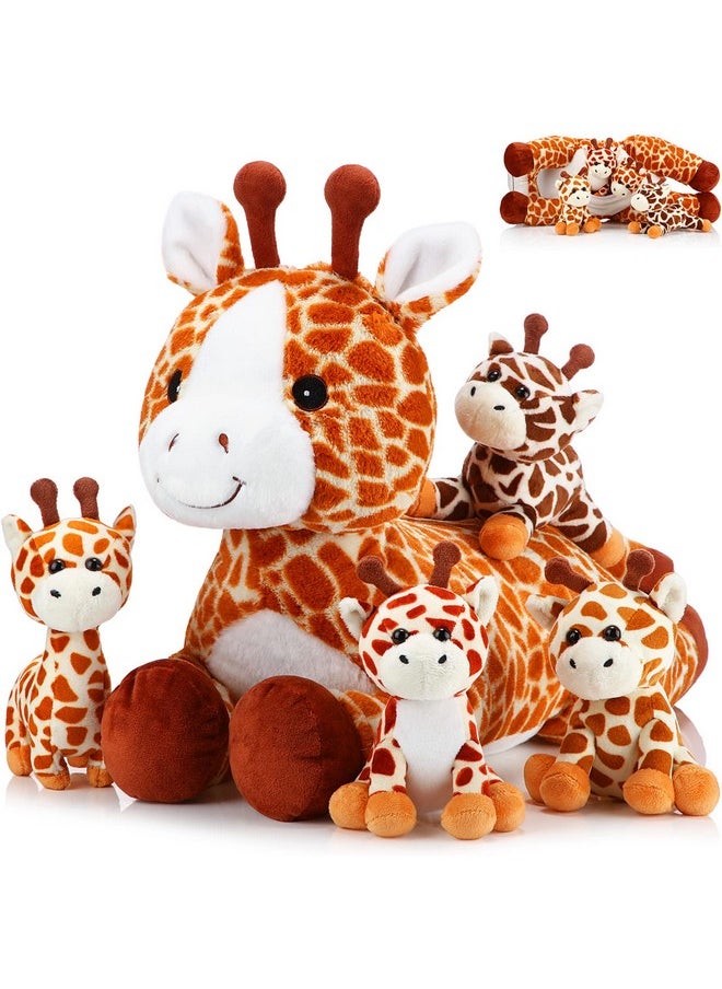 5 Pcs Giraffe Stuffed Animals Set 18'' Large Mommy Giraffe Plush With 4 Cute Baby Giraffes Zippered Tummy Soft Giraffe Gifts For Boy Girl Birthday Christmas Favors Forest Party Decor(Grovel) - pzsku/Z75AF0B3BAB75A8E26922Z/45/_/1734347138/0e003662-edcc-4a1f-b869-ddca22a76fcd