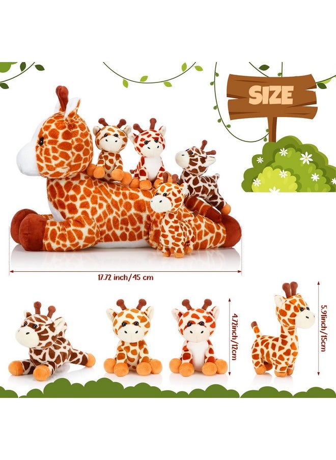 5 Pcs Giraffe Stuffed Animals Set 18'' Large Mommy Giraffe Plush With 4 Cute Baby Giraffes Zippered Tummy Soft Giraffe Gifts For Boy Girl Birthday Christmas Favors Forest Party Decor(Grovel) - pzsku/Z75AF0B3BAB75A8E26922Z/45/_/1734347146/e9eeb22c-13ff-4259-a895-5ccaaf70b98c