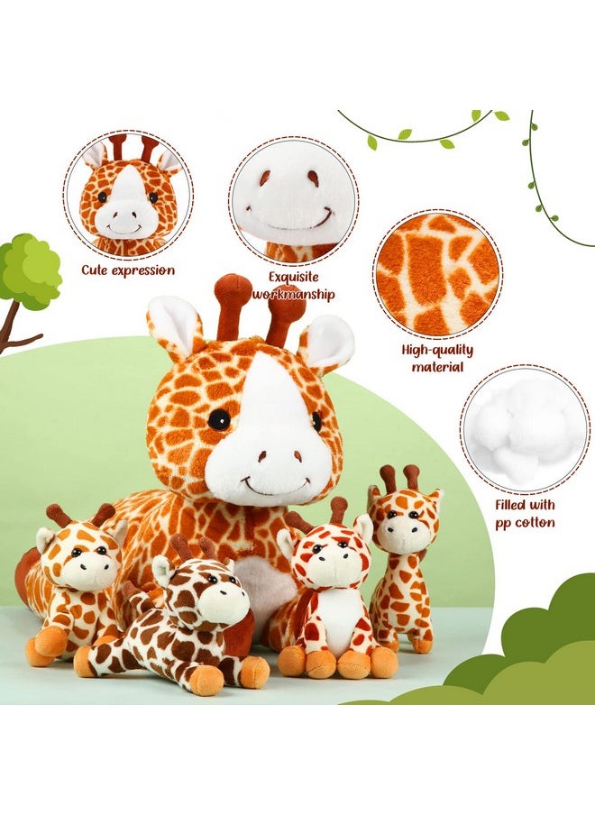 5 Pcs Giraffe Stuffed Animals Set 18'' Large Mommy Giraffe Plush With 4 Cute Baby Giraffes Zippered Tummy Soft Giraffe Gifts For Boy Girl Birthday Christmas Favors Forest Party Decor(Grovel) - pzsku/Z75AF0B3BAB75A8E26922Z/45/_/1734347153/a1292357-d8f5-44d0-9fae-1d4b56dd5f7a