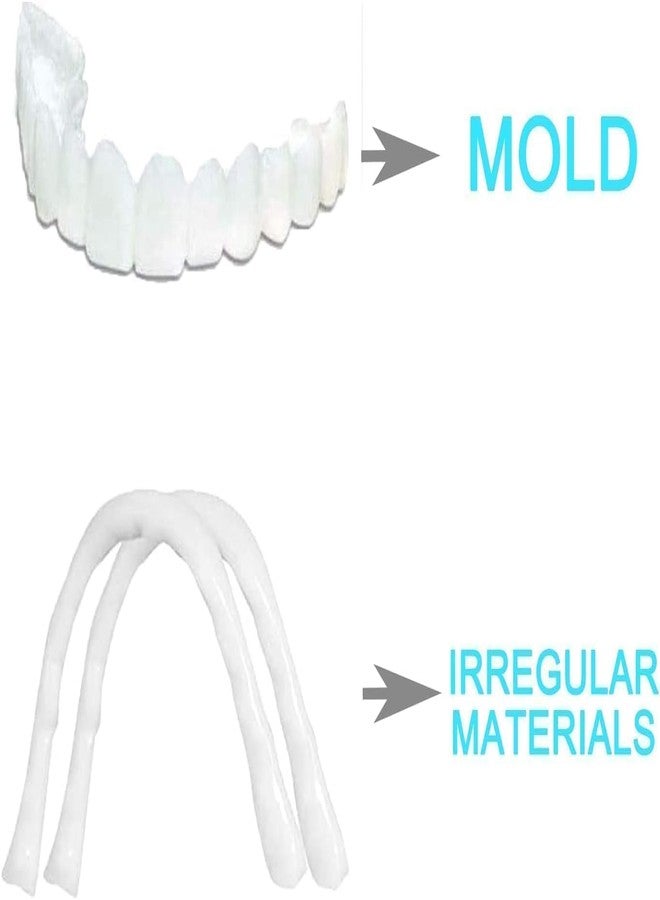 Snap On Smile Veneers, Temporary Cosmetic Teeth, Upper and Lower, White, Reusable with Case - Image 2