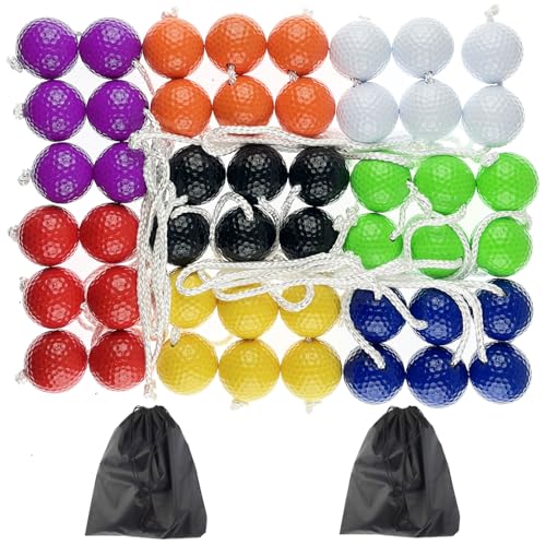 Miokun 24 Pack Ladder Balls Ladder Toss Balls Replacement with Storage Bag for Toss Match (8 Colors) - Image 1