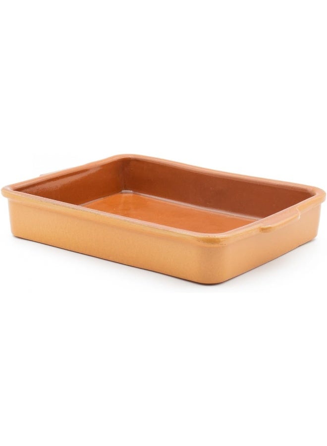 Corzana Terracotta Clay 500 RECTANGULAR SPLIT Nº. 0 27cm x 17cm Weight: 0.86kg - Image 1