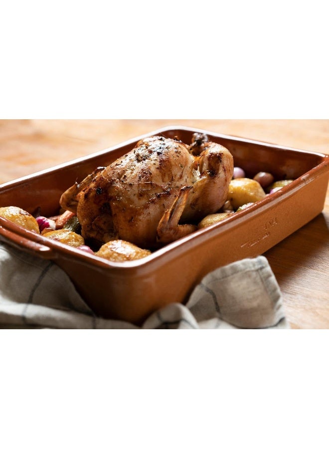 Corzana Terracotta Clay 500 RECTANGULAR SPLIT Nº. 0 27cm x 17cm Weight: 0.86kg - Image 3