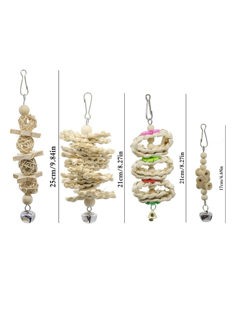 MissTiara 7 Packs Bird Parrot Swing Chewing Toys-Hanging Bell Bird Cage Toys Suitable for Small Parakeets, Cockatiels, Conures, Finches,Budgie,Macaws, Parrots, Love Birds  - Image 4