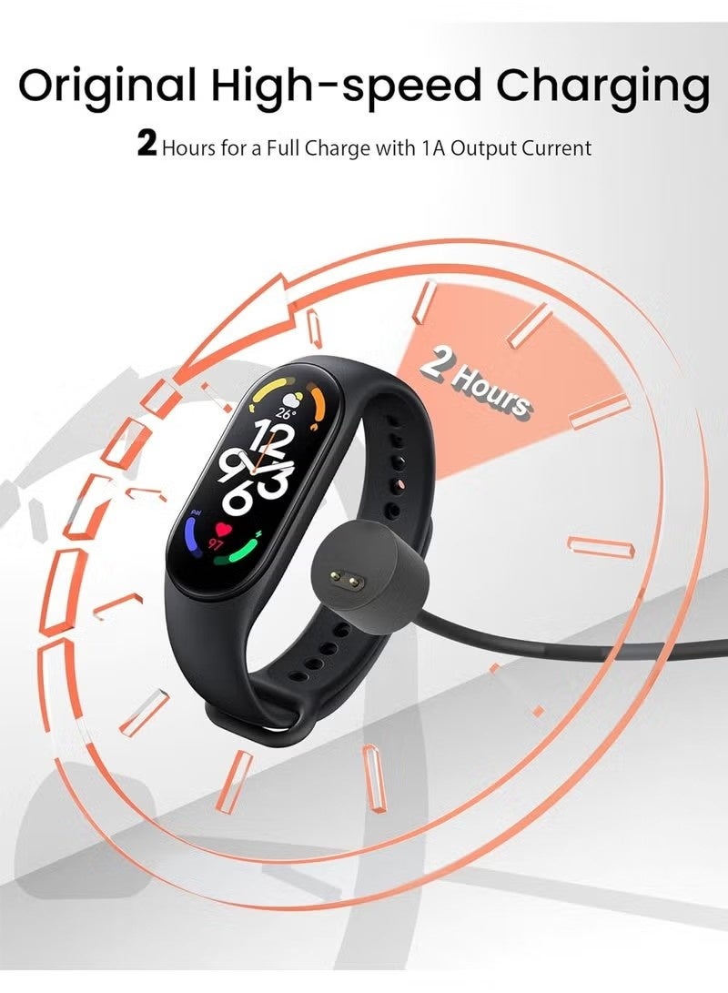 1M USB Cable Compatible with Xiaomi Mi Band 5/6/7,Smartwatch Replacement USB Charger Adapter Charge Cord Charging Dock for Mi Band 5/6/7 - Image 3