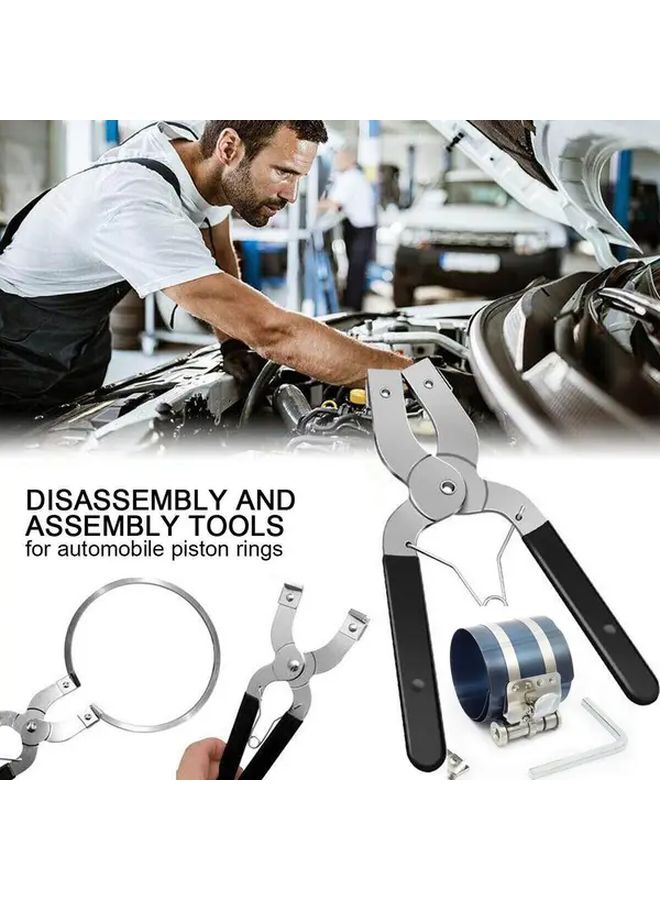 Engine Piston Ring Compressor Clamp Quick Release Ratchet Type 3pcs Set 53mm To 175mm Diameter - Image 1