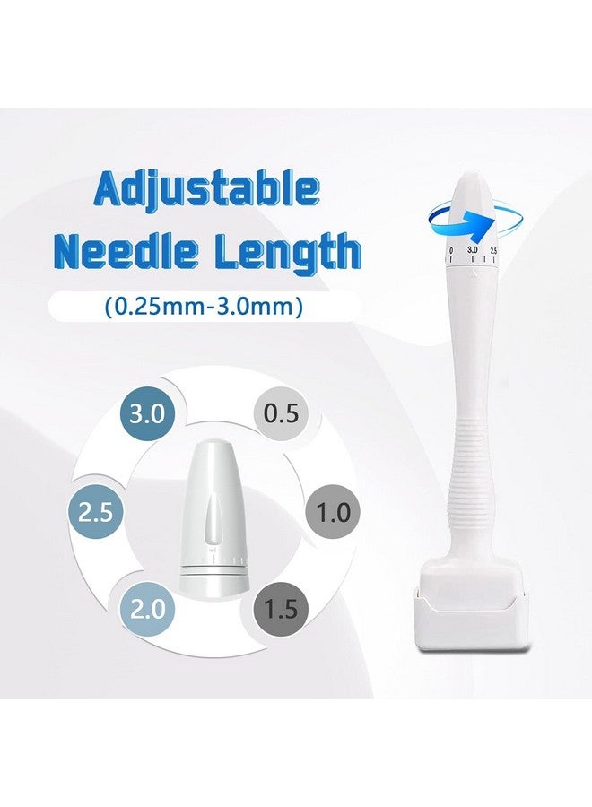 MORTON DAVIES 140 Titanium Adjustable Micro Needles Facial Derma Roller Kit for Skin Repair, Face, Hair & Beard Growth - Image 3