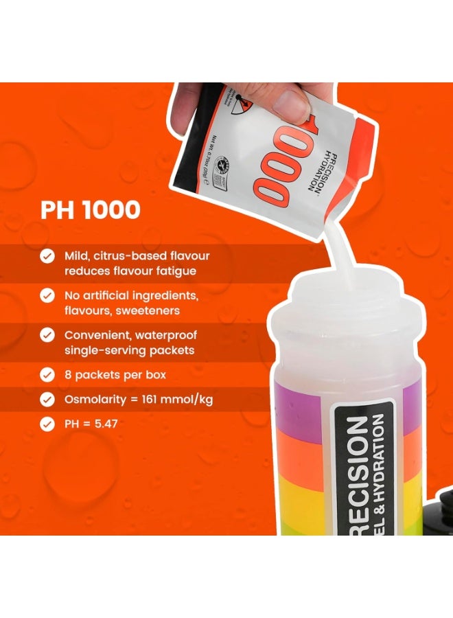 Precision Hydration Electrolyte Drink Mix - All Natural Multi Strength Electrolyte Powders - Individual Waterproof Servings - Gluten/Dairy Free (1000mg/L - Orange Packet, Pack of 8) - Image 4