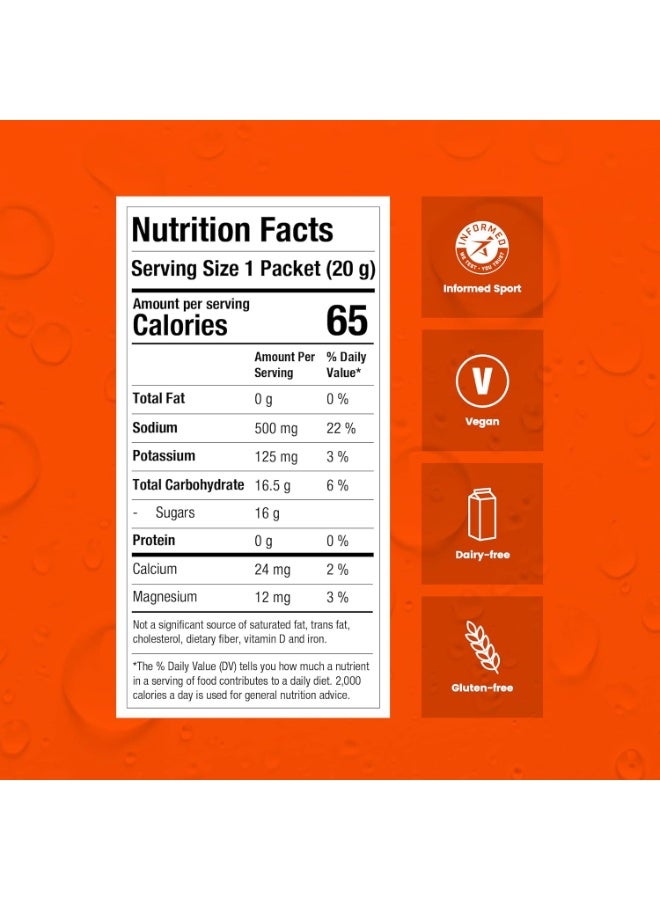 Precision Hydration Electrolyte Drink Mix - All Natural Multi Strength Electrolyte Powders - Individual Waterproof Servings - Gluten/Dairy Free (1000mg/L - Orange Packet, Pack of 8) - Image 2