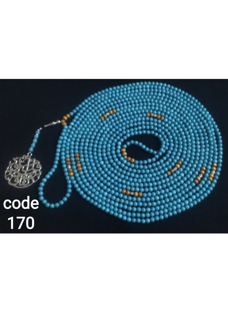 ار اند ار سبحه 1000 حبه من الفيروز الاكليرك بدليه قرانيه وفواصل من النيكل الفضى  - Image 2