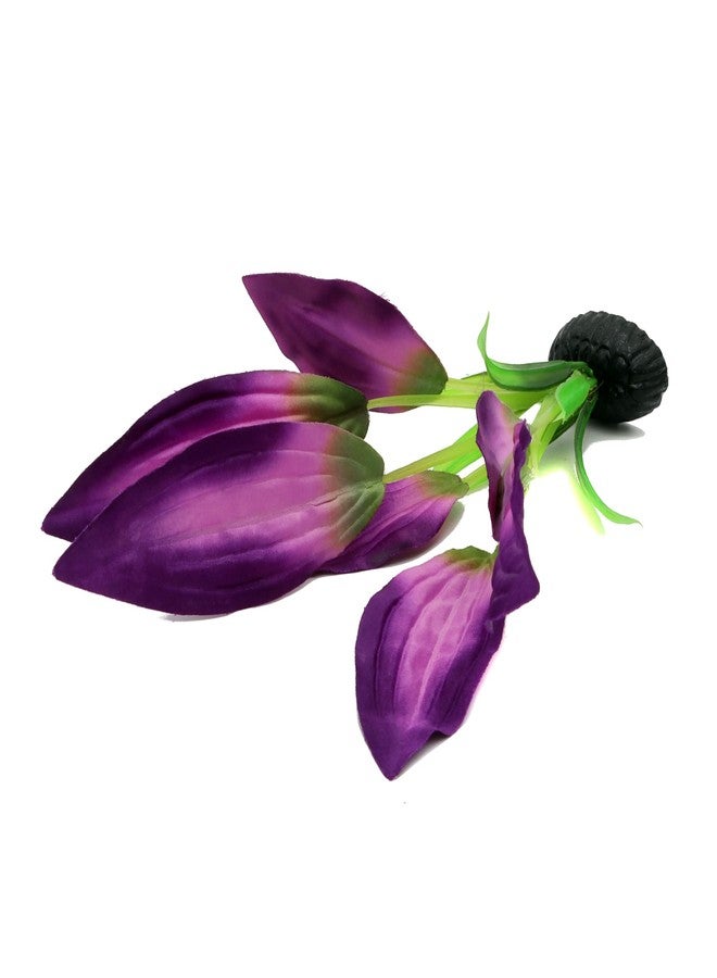 DVHEY Silk Aquarium Plants for Betta Fish Tank, 2 Pcs 8 Inch Small Silk Aquarium Plant Aquatic Water Grass Decoration, Purple - Image 5